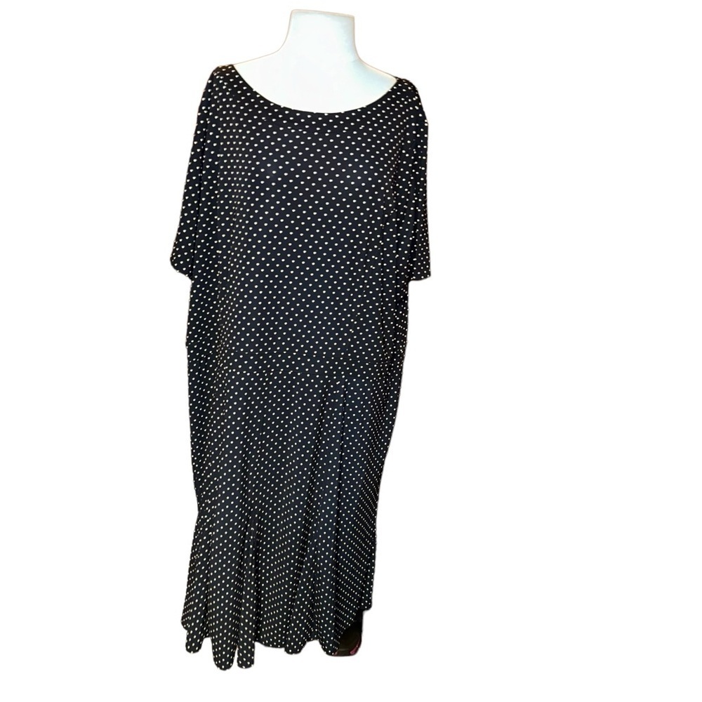 Talbots plus size navy polka dot dress sizs 22W formal work wear